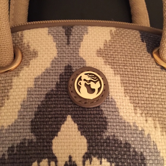 SPARTINA 449 Linen Fabric Mini Bag Makeup Handbag - Picture 4 of 7